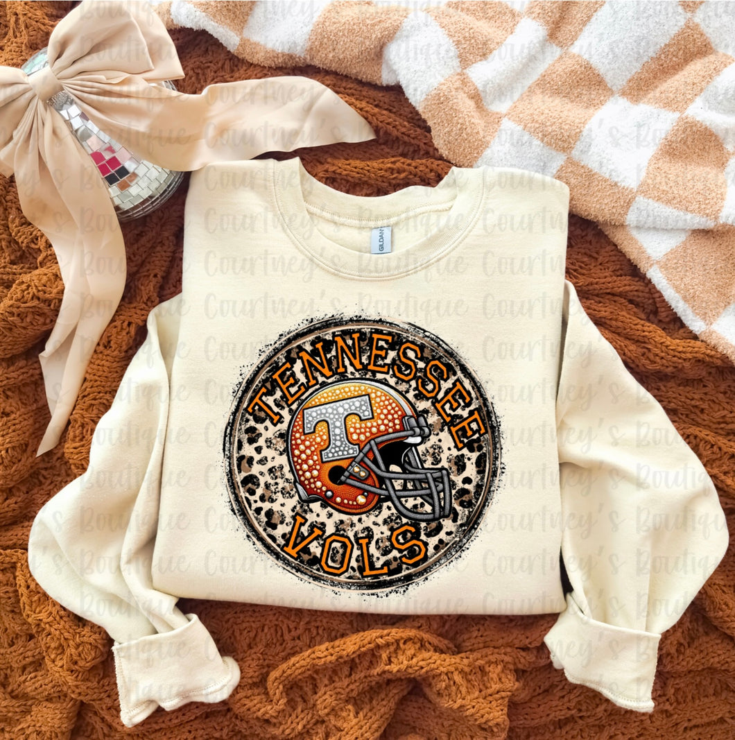 Bling Tennessee Vols Helmet Sweatshirt