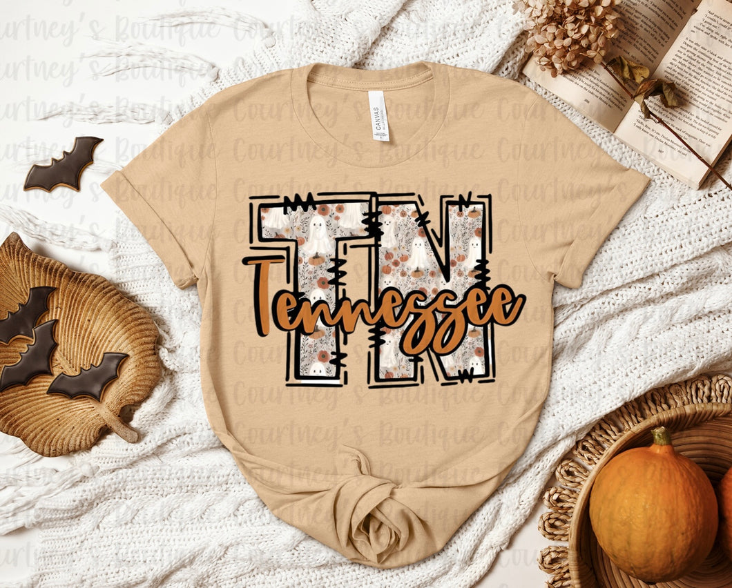 Floral Ghost TN Tennessee Tee