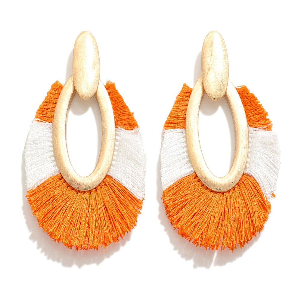 Game Day Tassel Drop Earrings
