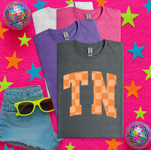 Load image into Gallery viewer, Orange Checkered Tennessee Tee {2 Options}
