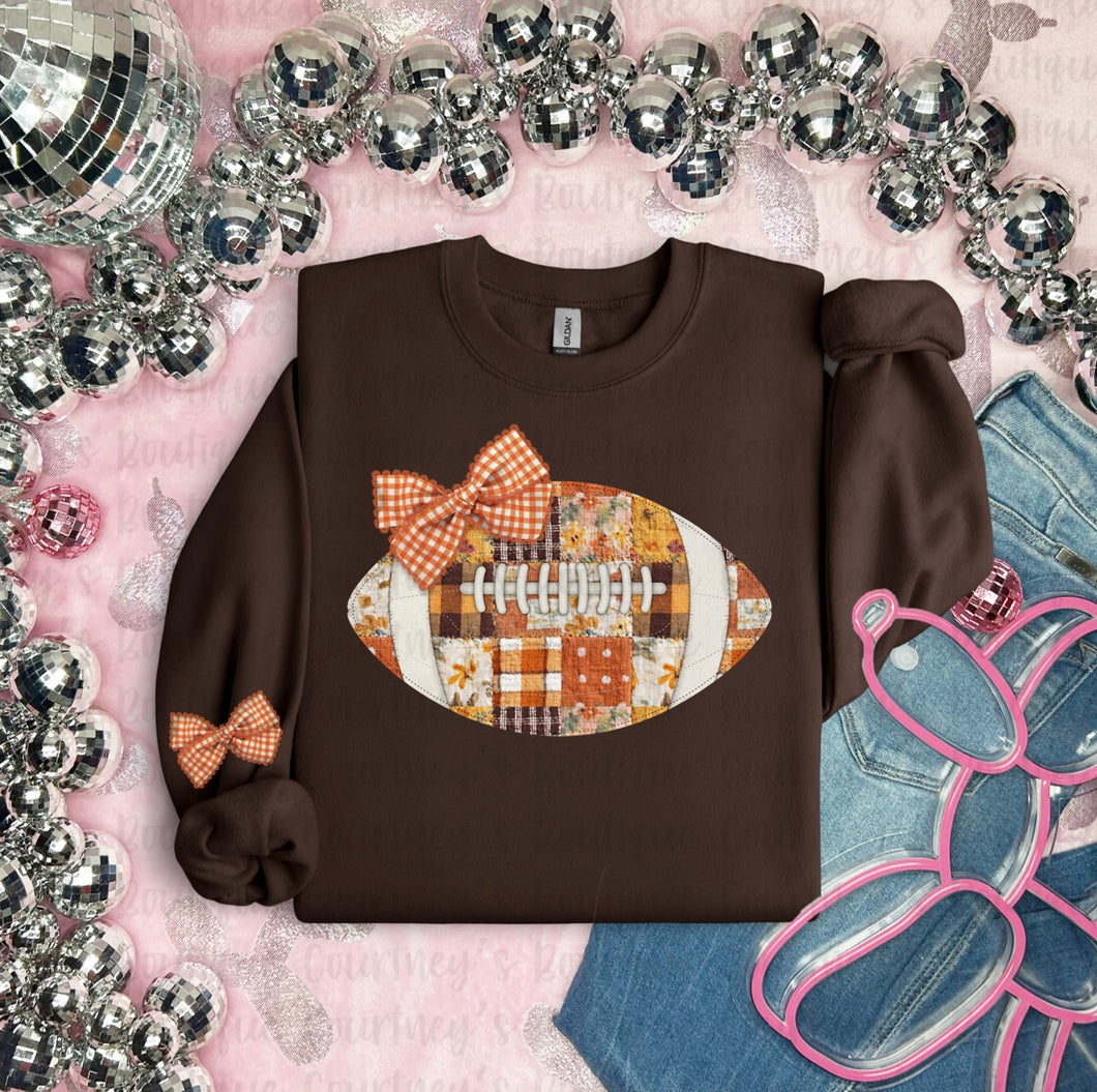 Patchwork Football With/Bow Sleeve