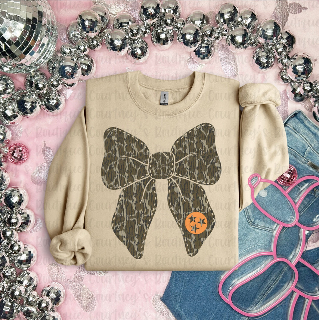 Camo Tennessee Bow Sweatshirt
