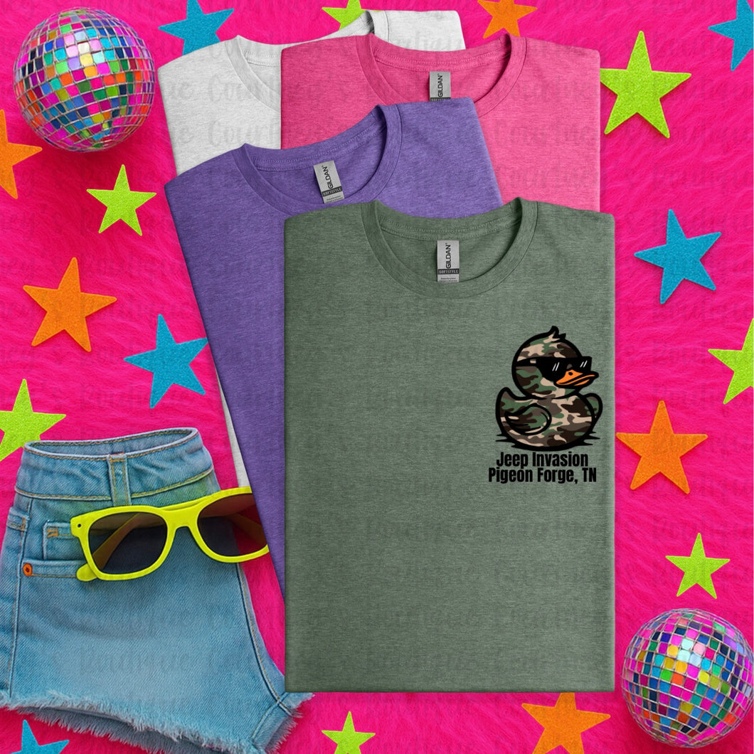 Jeep Invasion Camo Duck Pocket Tee