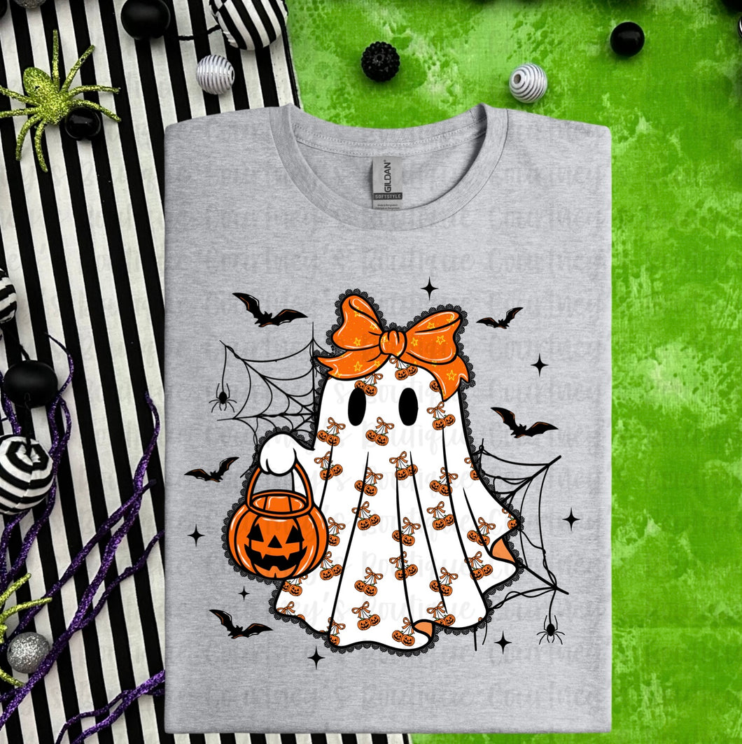 Pumpkin Cherries Ghostie Tee